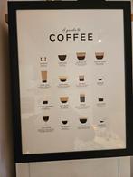 Koffie Print met Frame - 32x42cm, Ophalen, Minder dan 50 cm, Zo goed als nieuw, Foto of Poster