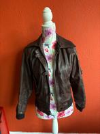 ECHT leren vintage bomberjack, (xs-s) lekker warm en stevig, Ophalen of Verzenden, Gedragen, Maat 36 (S), Bruin
