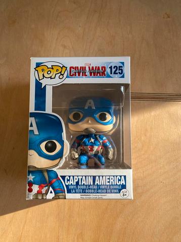 Funko Pop Marvel Civil War : Captain America #125