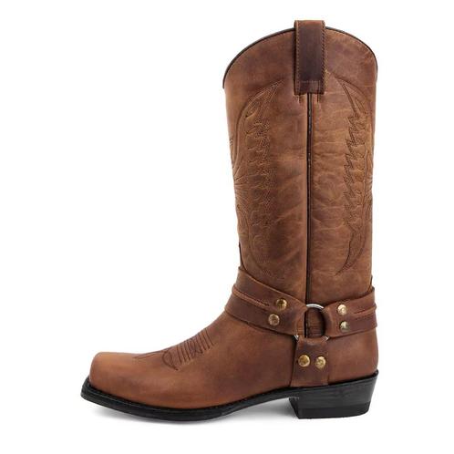 Hoge bruine heren cowboy laarzen / western boots mannen, Kleding | Heren, Schoenen, Nieuw, Boots, Bruin, Verzenden