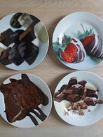 4 chocolade borden nieuw, Huis en Inrichting, Keuken | Servies, Ophalen, Nieuw, Bord(en), Overige stijlen