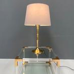 Vintage Brass Bamboo Table Lamp by Ingo Maurer., Ophalen of Verzenden, Gebruikt, Metaal, 50 tot 75 cm