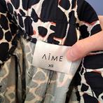 AIMÉ travelstof broek met giraffeprint – maat XS artnr 48769, AIMÉ, ., Zwart, Ophalen of Verzenden