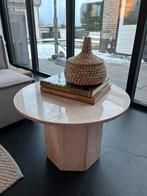 Vintage Travertin Salontafel - Japandi Stijl, Ophalen, Gebruikt, ', Rond