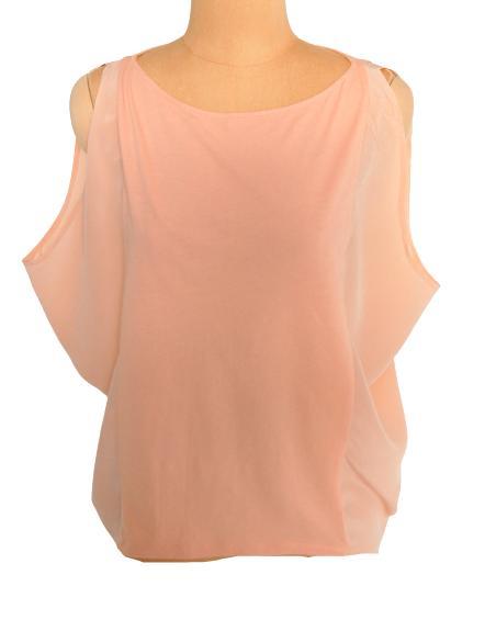 Hoss Intropia zijde-mix top, topje, zalm/roze, Mt. M, Kleding | Dames, Tops, Zo goed als nieuw, Maat 38/40 (M), Roze, Zonder mouw