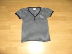 stoer shirt zwart-grijs-zilver 128, Ophalen of Verzenden, Gebruikt, Meisje, Shirt of Longsleeve