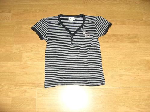 stoer shirt zwart-grijs-zilver 128, Kinderen en Baby's, Kinderkleding | Maat 128, Gebruikt, Meisje, Shirt of Longsleeve, Ophalen of Verzenden