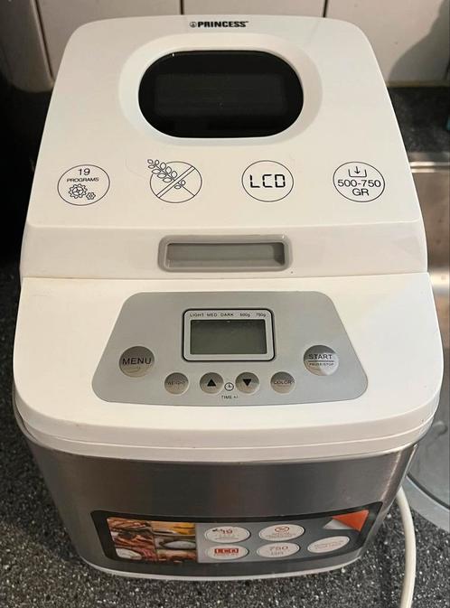 Princess Broodbakmachine 152007, Witgoed en Apparatuur, Broodbakmachines, Gebruikt, 800 tot 1200 gram deeg, Warmhoudfunctie, Ophalen