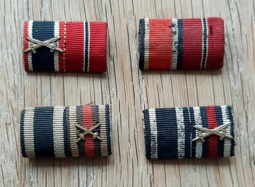 4 Duitse Feldspangen 2 Medailles WW2 en WW1, Verzamelen, Militaria | Tweede Wereldoorlog, Landmacht, Lintje, Medaille of Wings