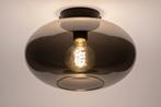 Mooie plafondlamp van rookglas 30 cm, Ophalen, Zo goed als nieuw, Glas