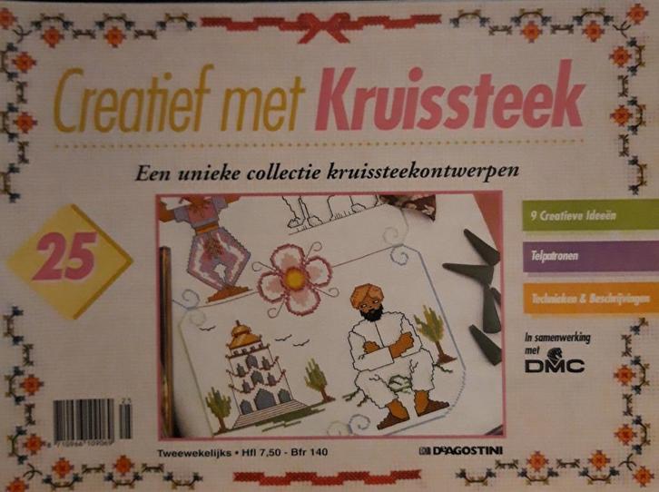 Creatief met kruissteek 25 met patroonbladen, Hobby en Vrije tijd, Borduren en Borduurmachines, Patroon, Ophalen of Verzenden