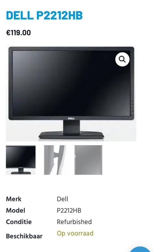 20x Dell P2212HB met HDMI en displayport, Computers en Software, Monitoren, Zo goed als nieuw, 60 Hz of minder, HDMI, Ophalen