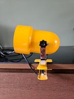 Klemlamp vintage geel, spotje, Huis en Inrichting, Ophalen of Verzenden, Gebruikt, Minder dan 50 cm