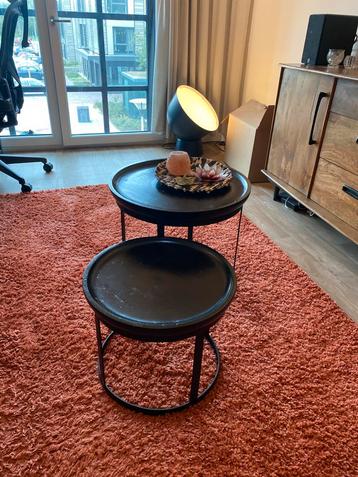 Vintage Bijzettafels Set - Massief & Stevig! beschikbaar voor biedingen