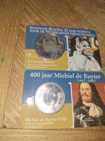 Zilveren Herdenkingsmunten Beatrix & Michiel de Ruyter beschikbaar voor biedingen