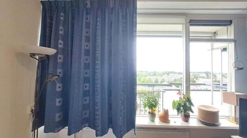 Donkerblauwe Overgordijnen – Verduisterend, Huis en Inrichting, Stoffering | Gordijnen en Lamellen, Zo goed als nieuw, 200 cm of meer