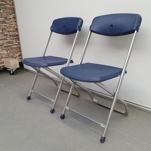 Europ2000 klapstoel - blauw kunststof, Huis en Inrichting, Stoelen, Gebruikt