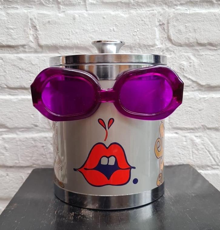 Icebucket, ijsemmer, Love you, design Peter Max, 60/70s, Antiek en Kunst, Kunst | Designobjecten, Ophalen of Verzenden