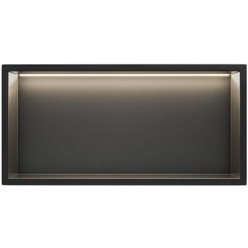 Mat Zwart RVS Inbouwnis 30x90x10cm met LED verlichting   beschikbaar voor biedingen