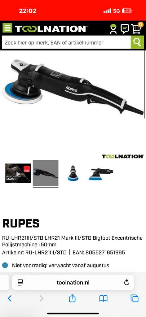 Rupes bigfoot LHR21 III nieuw in de doos., Doe-het-zelf en Verbouw, Gereedschap | Schuurmachines, Nieuw, 1200 watt of meer, Ophalen of Verzenden