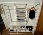 IKEA JONAXEL Kledingkast - Wit, Ophalen, 100 tot 150 cm, Zo goed als nieuw, Metaal