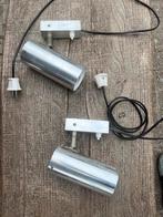 2 aluminium spotjes bedlampjes Raak? Vintage retro €85, Gebruikt, Metaal of Aluminium, Ophalen of Verzenden, Dutch design vintage retro midcentury jaren 60-70 Raak