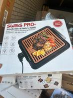 Swiss Pro+ Rookvrije Elektrische Grill, Ophalen of Verzenden, Vaatwasmachinebestendig, Nieuw, Tafelgrill