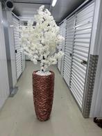 Schelpenvazen met bloesemboom, Ophalen of Verzenden, Wit, Aardewerk of Porselein, Minder dan 50 cm