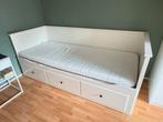 Hemnes bed(bank) 80x200 (incl. 2 matrassen,dekbedovertrek), Huis en Inrichting, Ophalen, Eenpersoons, Wit, Zo goed als nieuw