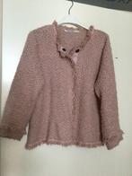 Summum, jasje kort, vest- , mt M roze, franje, glittertje, Ophalen of Verzenden, Zo goed als nieuw, Maat 38/40 (M), Roze