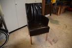 eetkamerstoelen, Huis en Inrichting, Stoelen, Ophalen, Gebruikt, Zwart, Leer