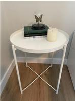 IKEA GLADOM bijzettafel, Huis en Inrichting, Minder dan 55 cm, Metaal of Aluminium, Rond, Zo goed als nieuw