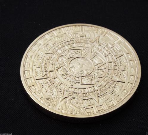 1 oz Gouden 24K verguld Maya Calendar, mayan Aztec Munt!!, Postzegels en Munten, Munten en Bankbiljetten | Verzamelingen, Munten