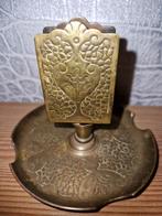 Antiek koperen luciferhouder met asbakje prachtig bewerkt, Antiek en Kunst, Antiek | Koper en Brons, Ophalen of Verzenden