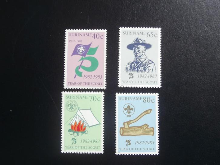 SURINAME 1983; serie PADVINDERIJ, Postzegels en Munten, Postzegels | Suriname, Postfris, Verzenden