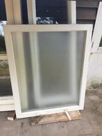 Raam dubbelglas gratis, een zijde diffuus glas/ figuurglas, Doe-het-zelf en Verbouw, Ophalen, Gevelraam of Ruit, 80 tot 120 cm