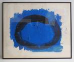 Bram Bogart - Zwarte cirkel op blauw, Antiek en Kunst, Kunst | Litho's en Zeefdrukken, Ophalen