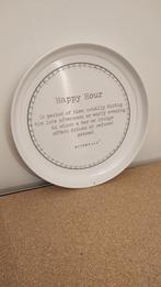 Riverdale wandbord HAPPY HOUR van wit metaal 25 cm, Ophalen of Verzenden, Zo goed als nieuw