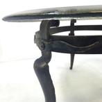 Salontafel smeedijzer glas mid century brutalist 70s, Ophalen, Gebruikt, 100 tot 150 cm, 50 tot 100 cm