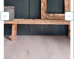 Prachtige oud houten bankje/tafeltje 220 cm lang., Ophalen, 200 cm of meer, Zo goed als nieuw, 25 tot 50 cm