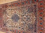 Vintage handgeknoopt oud perzisch tapijt isfahan 225x146, Huis en Inrichting, Info@SlatsAntiek.nl, 100 tot 150 cm, Perzisch, 200 cm of meer
