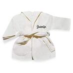 geboorte baby/kraamcadeau? badjas offwhite 0-12mnd met naam