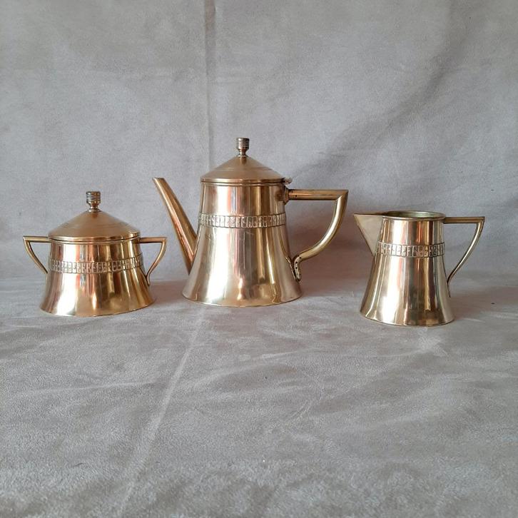 Art Deco theestel | Theeset Kallmeyer & Harjes | Art Deco, Antiek en Kunst, Antiek | Keukenbenodigdheden, Verzenden