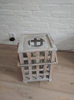 Houten lantaarn met kaars, Antiek en Kunst, Ophalen