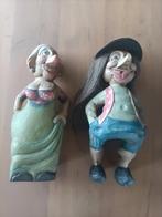 Houten trollen uit Noorwegen,stel vintage., Ophalen of Verzenden, Gebruikt