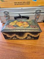 Vintage Blik met Fruit Decoratie, Ophalen of Verzenden
