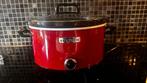Crockpot slowcooker rood. -  Slechts één keer gebruikt!, Witgoed en Apparatuur, Slowcookers, Ophalen, Vaatwasmachinebestendig