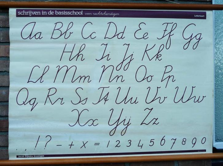 Mooie letterkaart, Antiek en Kunst, Antiek | Schoolplaten, Huis en Tuin, Ophalen of Verzenden