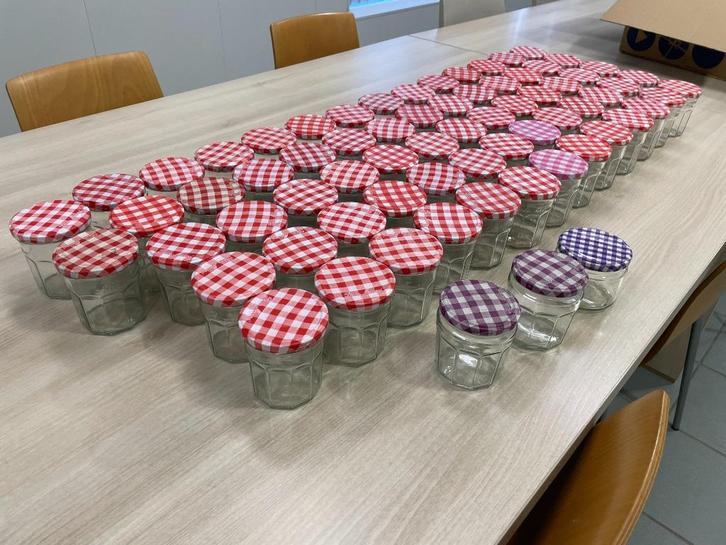 15x Bonne Maman Potjes Glazen jampotjes Schoon 370 VERZENDE, Huis en Inrichting, Keuken | Potten en Pannen, Pot, Bus of Blik, Glas