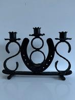HOEFIJZERCANDELABRA. —  SMEEDWERK. —  BRUTALIST., Ophalen of Verzenden